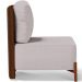 Poltrona Decorativa Sala Estar Living Pés Madeira Hungria L02 Couríssimo Marrom Linho Bege - Lyam