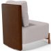 Poltrona Decorativa Sala Estar Living Pés Madeira Hungria L02 Couríssimo Marrom Linho Bege - Lyam