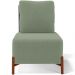Poltrona Decorativa Sala Estar Living Pés Madeira Hungria L02 Couríssimo Preto Bouclê Oliva - Lyam