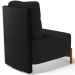 Poltrona Decorativa Sala Estar Living Pés Madeira Hungria L02 Couríssimo Preto Bouclê Preto - Lyam