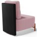 Poltrona Decorativa Sala Estar Living Pés Madeira Hungria L02 Couríssimo Preto Bouclê Rosê - Lyam