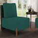 Poltrona Decorativa Sala Estar Living Pés Madeira Hungria L02 Couríssimo Preto Bouclê Verde - Lyam
