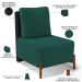 Poltrona Decorativa Sala Estar Living Pés Madeira Hungria L02 Couríssimo Preto Bouclê Verde - Lyam