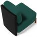 Poltrona Decorativa Sala Estar Living Pés Madeira Hungria L02 Couríssimo Preto Bouclê Verde - Lyam