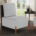 Poltrona Decorativa Sala Estar Living Pés Madeira Hungria L02 Couríssimo Preto Linho Cinza - Lyam