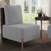 Poltrona Decorativa Sala Estar Living Pés Madeira Hungria L02 Couríssimo Preto Suede Cinza - Lyam
