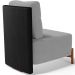 Poltrona Decorativa Sala Estar Living Pés Madeira Hungria L02 Couríssimo Preto Suede Cinza - Lyam