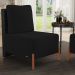 Poltrona Decorativa Sala Estar Living Pés Madeira Hungria L02 Couríssimo Preto Suede Preto - Lyam