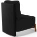 Poltrona Decorativa Sala Estar Living Pés Madeira Hungria L02 Couríssimo Preto Suede Preto - Lyam