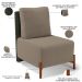 Poltrona Decorativa Sala Estar Living Pés Madeira Hungria L02 Couríssimo Verde Bouclê Bege - Lyam