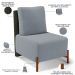 Poltrona Decorativa Sala Estar Living Pés Madeira Hungria L02 Couríssimo Verde Bouclê Cinza - Lyam
