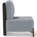 Poltrona Decorativa Sala Estar Living Pés Madeira Hungria L02 Couríssimo Verde Bouclê Cinza - Lyam