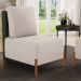 Poltrona Decorativa Sala Estar Living Pés Madeira Hungria L02 Couríssimo Verde Bouclê Creme - Lyam