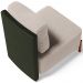 Poltrona Decorativa Sala Estar Living Pés Madeira Hungria L02 Couríssimo Verde Bouclê Creme - Lyam