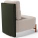 Poltrona Decorativa Sala Estar Living Pés Madeira Hungria L02 Couríssimo Verde Bouclê Creme - Lyam