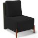 Poltrona Decorativa Sala Estar Living Pés Madeira Hungria L02 Couríssimo Verde Bouclê Preto - Lyam