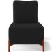 Poltrona Decorativa Sala Estar Living Pés Madeira Hungria L02 Couríssimo Verde Bouclê Preto - Lyam