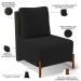 Poltrona Decorativa Sala Estar Living Pés Madeira Hungria L02 Couríssimo Verde Bouclê Preto - Lyam