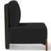Poltrona Decorativa Sala Estar Living Pés Madeira Hungria L02 Couríssimo Verde Bouclê Preto - Lyam