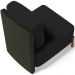Poltrona Decorativa Sala Estar Living Pés Madeira Hungria L02 Couríssimo Verde Bouclê Preto - Lyam