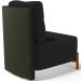 Poltrona Decorativa Sala Estar Living Pés Madeira Hungria L02 Couríssimo Verde Bouclê Preto - Lyam