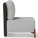 Poltrona Decorativa Sala Estar Living Pés Madeira Hungria L02 Couríssimo Verde Linho Cinza - Lyam