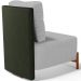 Poltrona Decorativa Sala Estar Living Pés Madeira Hungria L02 Couríssimo Verde Linho Cinza - Lyam