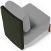 Poltrona Decorativa Sala Estar Living Pés Madeira Hungria L02 Couríssimo Verde Suede Cinza - Lyam