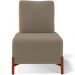 Poltrona Decorativa Sala Estar Living Pés Madeira Hungria L02 Couríssimo Whisky Bouclê Bege - Lyam