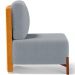 Poltrona Decorativa Sala Estar Living Pés Madeira Hungria L02 Couríssimo Whisky Bouclê Cinza - Lyam
