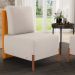 Poltrona Decorativa Sala Estar Living Pés Madeira Hungria L02 Couríssimo Whisky Bouclê Creme - Lyam