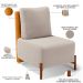 Poltrona Decorativa Sala Estar Living Pés Madeira Hungria L02 Couríssimo Whisky Bouclê Creme - Lyam