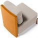 Poltrona Decorativa Sala Estar Living Pés Madeira Hungria L02 Couríssimo Whisky Bouclê Creme - Lyam