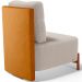 Poltrona Decorativa Sala Estar Living Pés Madeira Hungria L02 Couríssimo Whisky Bouclê Creme - Lyam