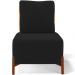 Poltrona Decorativa Sala Estar Living Pés Madeira Hungria L02 Couríssimo Whisky Bouclê Preto - Lyam