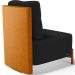 Poltrona Decorativa Sala Estar Living Pés Madeira Hungria L02 Couríssimo Whisky Bouclê Preto - Lyam