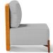 Poltrona Decorativa Sala Estar Living Pés Madeira Hungria L02 Couríssimo Whisky Linho Cinza - Lyam
