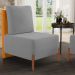 Poltrona Decorativa Sala Estar Living Pés Madeira Hungria L02 Couríssimo Whisky Suede Cinza - Lyam