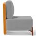 Poltrona Decorativa Sala Estar Living Pés Madeira Hungria L02 Couríssimo Whisky Suede Cinza - Lyam