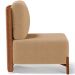 Poltrona Decorativa Sala de Estar Living Hungria L02 Couríssimo Camel Bouclê Mostarda - Lyam