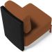 Poltrona Decorativa Sala de Estar Living Hungria L02 Couríssimo Preto Bouclê Terracota - Lyam