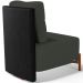 Poltrona Decorativa Sala de Estar Living Hungria L02 Couríssimo Preto Linho Verde Musgo - Lyam