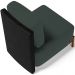 Poltrona Decorativa Sala de Estar Living Hungria L02 Couríssimo Preto Suede Verde Musgo - Lyam