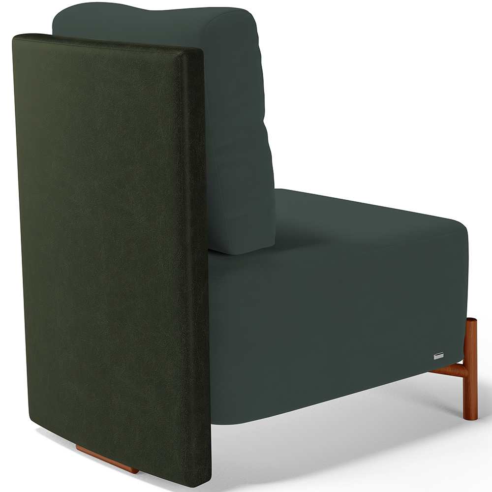 Poltrona Decorativa Sala de Estar Living Hungria L02 Couríssimo Verde Suede Verde Musgo - Lyam