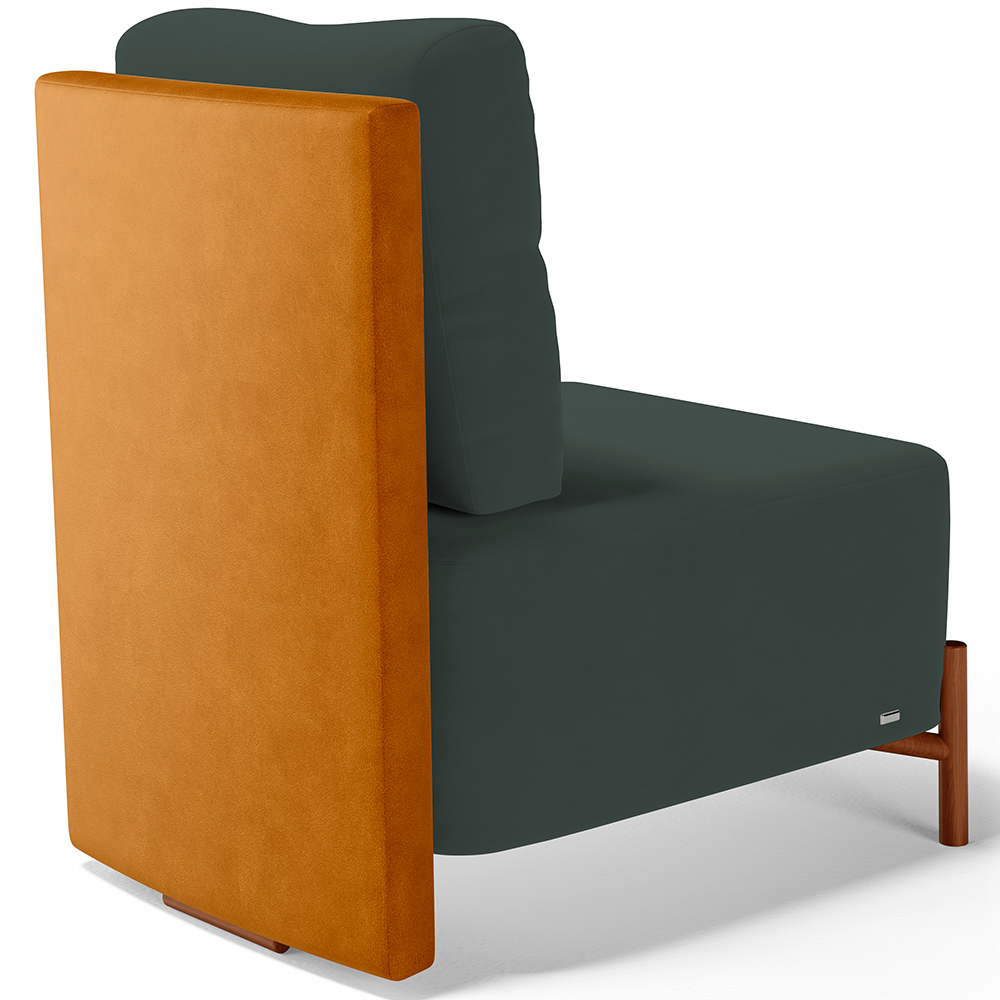 Poltrona Decorativa Sala de Estar Living Hungria L02 Couríssimo Whisky Suede Verde Musgo - Lyam