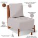 Poltrona Decorativa Sala de Estar Living Pés Madeira Hungria L02 Couríssimo Camel Linho Bege - Lyam