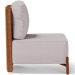 Poltrona Decorativa Sala de Estar Living Pés Madeira Hungria L02 Couríssimo Camel Linho Bege - Lyam