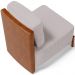 Poltrona Decorativa Sala de Estar Living Pés Madeira Hungria L02 Couríssimo Camel Linho Bege - Lyam