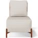 Poltrona Decorativa Sala de Estar Living Pés Madeira Hungria L02 Couríssimo Camel Linho Cru - Lyam