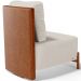 Poltrona Decorativa Sala de Estar Living Pés Madeira Hungria L02 Couríssimo Camel Linho Cru - Lyam